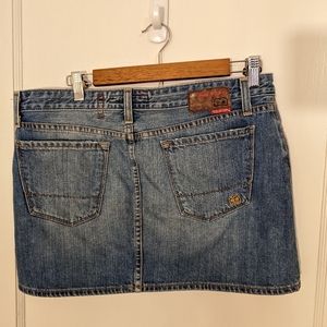 Vintage denim mini skirt